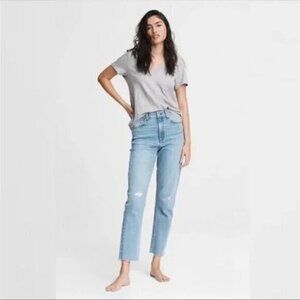 Rag & Bone Nina High-Rise Ankle Cigarette Skinny Distressed Starway - Size 26